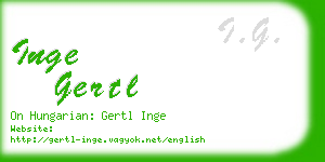 inge gertl business card